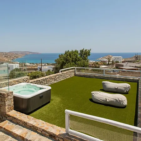 Apartment Sophisticated Mykonos Amorino Terrace With Private Hot Tub Outdoor Dining Area *